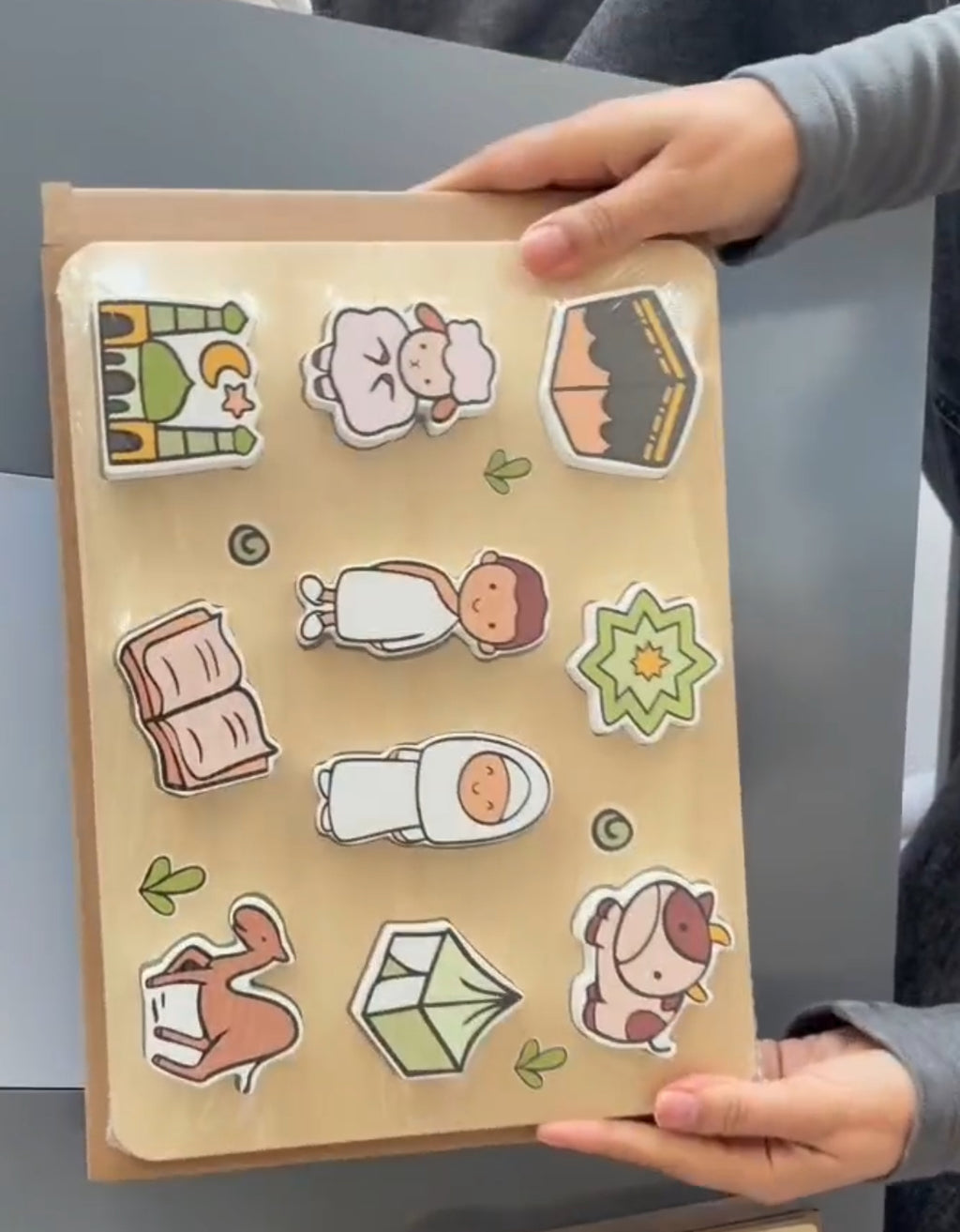 Islamic Puzzle Hajj - Islamisches Holzpuzzle für Kinder Hajj, Kaaba, Quran & mehr – Lernspielzeug